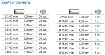 HOGERT HT8G509 Комплект резиновых уплотнений 225 шт.