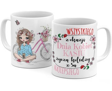Lubek z imieniem na Dzień Kobiet kubek z imieniem dla dziewczynki