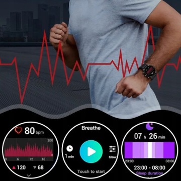 SMARTWATCH МУЖСКИЕ ЧАСЫ ВОДОНЕПРОНИЦАЕМЫЕ МЕНЮ EN ЗВОНКИ УВЕДОМЛЕНИЯ СПОРТ