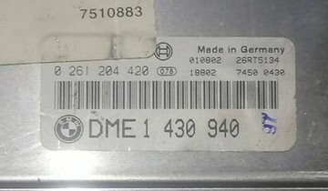 BMW 3 E46 - JEDNOTKA MOTORU 1430940, 0261204420
