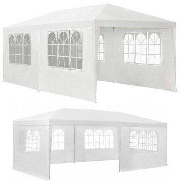 ПАВИЛЬОН САДОВЫЙ ПАЛАТКА 3х6м + 6 СТЕН, БЕЛЫЙ