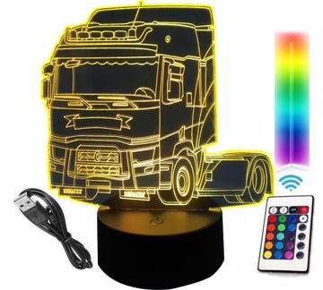 LAMPKA 3D LED GADŻET DLA KIEROWCY TIRA T TRUCK