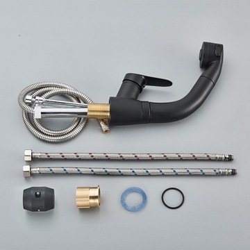 BATHROOM FACTOR, ВЫДВИЖНОЙ ИЗЛИК ДЛЯ УМЫВАЛЬНИКА, ЧЕРНЫЙ, ЛАТУНЬ, ARI