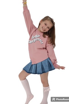 komplet dla dziewczynki spódniczka i bluza 116 cm 5/6 lat
