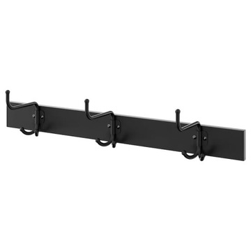 IKEA PINNIG WIESZAK CZARNY 3 HAKI