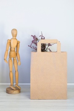 Бумажный пакет серый 180х85х230 250 шт.