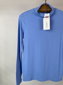 Водолазка женская, синяя, гладкая, базовая повседневная ZENGJO, размер М