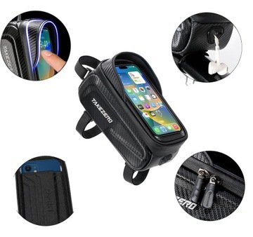 ВОДОНЕПРОНИЦАЕМАЯ ВЕЛОСИПЕДНАЯ СУМКА, СУМКА НА БРОНИРОВАННОЙ РАМЕ С КРЫШКОЙ ДЛЯ ТЕЛЕФОНА