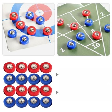 DZIECIĘCA GRA SHUFFLEBOARD NA STOLE KRĄŻKI Z KORALIKAMI ZABAWKA 16 SZT