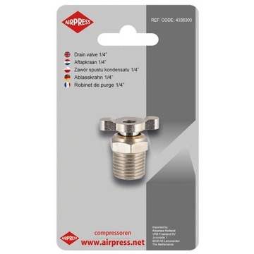 Клапан слива конденсата Airpress 1/4 дюйма