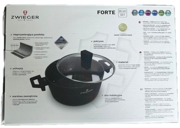 GARNEK DO GOTOWANIA NA PARZE ZWIEGER FORTE 2 poziomy SZKLANE INDUKCJA 20cm