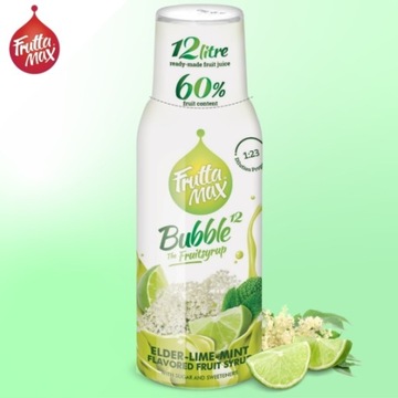 FruttaMax SYROP KONCENTRAT DO NAPOI GAZOWANYC SMAK LIMONKA-BEZ-MIĘTA NA 12l