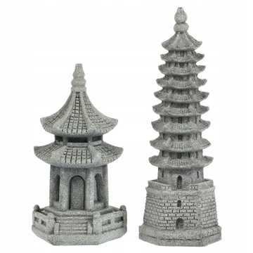 2 szt. Figurka wieży ogrodowej Pagoda ogrodowa