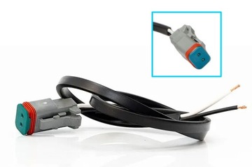 Wtyczka lampy DEUTSCH 2-pinowa DT06-2S A.07135 z przewodem