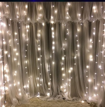 Светодиодная световая завеса 3х2,5 + ДИСТАНЦИОННЫЙ, ХОЛОДНЫЙ БЕЛЫЙ ЦВЕТ