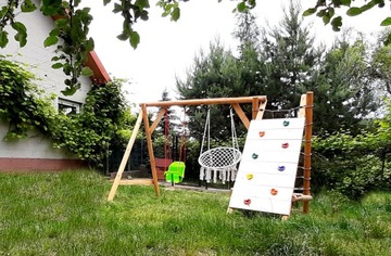 PLAC ZABAW DREWNIANY DO OGRODU WESOŁY PLAC MEGA