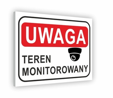 Tabliczka PCV ZNAK TEREN MONITOROWANY 30x25 cm