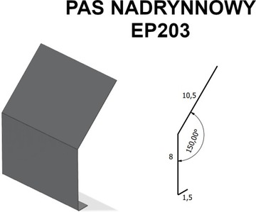 Pas nadrynnowy EP203 grafit 7024