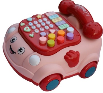 ТЕЛЕФОН НА КОЛЕСАХ С ТРУБКОЙ ИНТЕРАКТИВНЫЕ РАЗВИВАЮЩИЕ ПЕСНИ СВЕТА