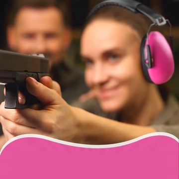 NAUSZNIKI WYGŁUSZAJĄCE DŹWIĘKI OCHRONNE LEKKIE REDUKUJĄCE HAŁAS RÓŻOWY