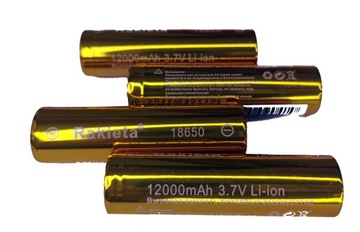 Ładowarka +4x Akumulator 18650 12000 mAh 3,7V / 4,2V LI-ION rakieta