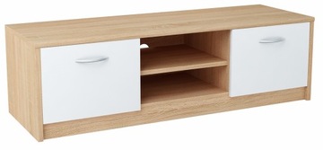 Szafka stolik RTV 2DC 120cm BIAŁY-SONOMA komoda ROB