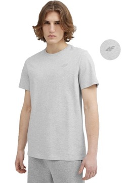 4F KOSZULKA SZARA BAWEŁNIANA T-SHIRT SPORT R-S