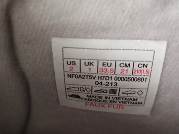 Утепленные, водонепроницаемые зимние ботинки THE NORTH FACE SHELLISTA EXTREME, размер 33,5