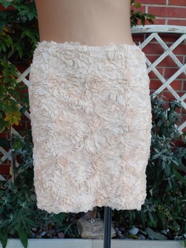 Bik Bok spódnica drapowana kwiaty 3D r. S