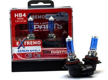 MOCNE żarówki HB4 +100% XENON EFEKT niebieskie 2SZ