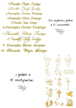 SZATKA DO CHRZTU + ŚWIECA I PUDEŁKO + HAFT GLAMOUR