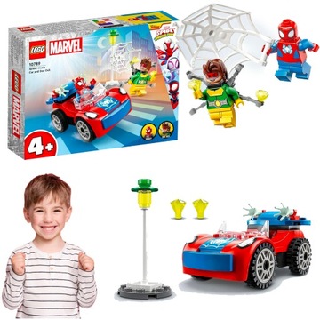 LEGO MARVEL SAMOCHÓD SPIDER-MANA I DOKTOR OCTOPUS SAMOCHÓD CZŁOWIEKA PAJĄKA