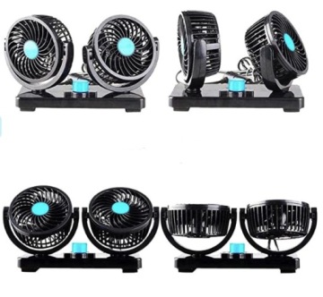 АВТОВЕНТИЛЯТОР ДВОЙНОЙ ВЕНТИЛЯТОР, РЕГУЛИРУЕМЫЙ, ТИХИЙ, МОЩНЫЙ, 12 В USB