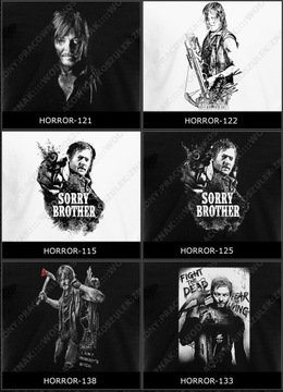 koszulka z nadrukiem vintage super prezent halloween horror różneWZORY