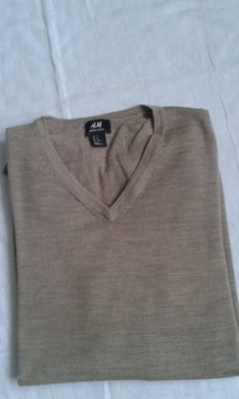 H&M luksusowy sweter wełna merino