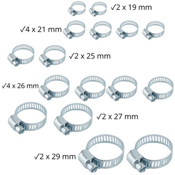 ЗАЖИМЫ МЕТАЛЛИЧЕСКИЕ СТАЛЬНЫЕ НАБОР ВИНТОВЫХ ЗАЖИМОВ 16