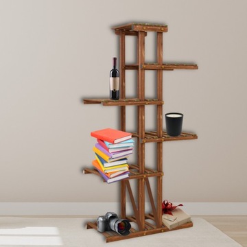 ДЕРЕВЯННАЯ ПОДСТАВКА ДЛЯ ЦВЕТОВ ПОДСТАВКА ДЛЯ ЦВЕТОВ ПОЛКА 113 см МНОГОУРОВНЕВАЯ