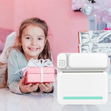 Портативный мини-термопринтер для детей C19, зеленый, Bluetooth Drukuś
