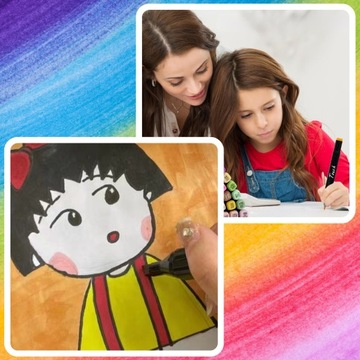 MARKERY ALKOHOLOWE 48 SZT Flamastry Mazaki Pisaki Dwustronne Pro + TORBA