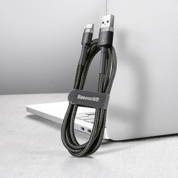 КАБЕЛЬ BASEUS FAST USB/USB-C QC ПРОЧНЫЙ КАБЕЛЬ ДЛЯ ТЕЛЕФОНА И КОМПЬЮТЕРА 2 м