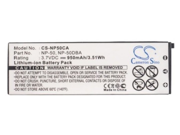 Bateria CNP-50 do Casio NP-50 NP-50DBA EX-V8