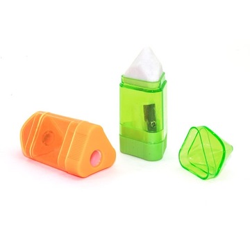 Точилка для карандашей с ластиком Легкая точилка для карандашей с контейнером