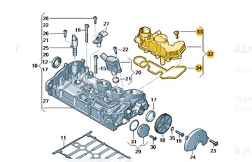 ASO VW AUDI VENTIL OMEZOVAČ OLEJE PCV 1.5 TFSI 05E103495AH