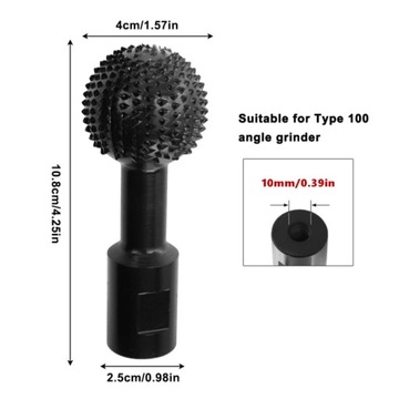 Styl 10 MM Głowica kulista do szlifowania drewna