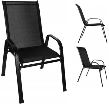 Набор из 2 стульев, садовый стул из черного металла.