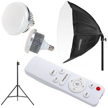 Światło ciągłe PILOT żarówka LED + SOFTBOX octa 90