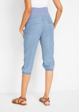 B.P.C spodnie jeansowe capri 3/4 ciążowe 48.