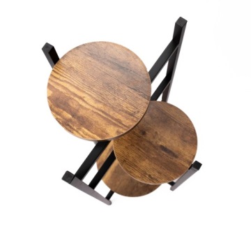 СТАНДАРТ FLOWER METAL FLOWER STANDER OAK RUSTIC LOFT 80 см