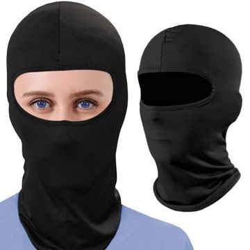 Lekka Kominiarka Balaclava Na Motor Rower Pod Kask NETi Czarna Uniwersalna