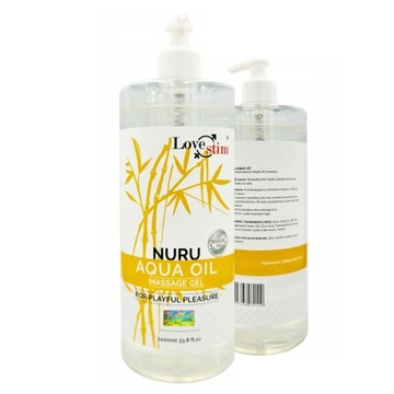 NURU AQUA OIL 1000ml IDEALNY DO MASAŻU W DOMU LAUR